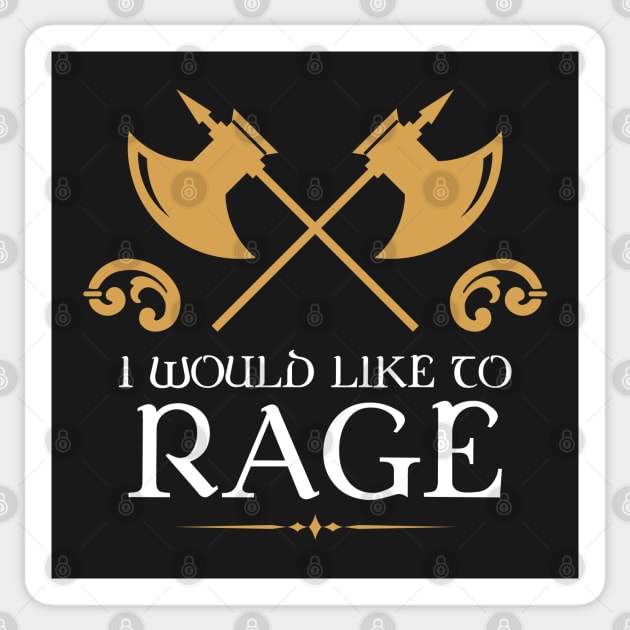 Barbarians Barbarian Rage Tabletop RPG Addict Sticker by pixeptional